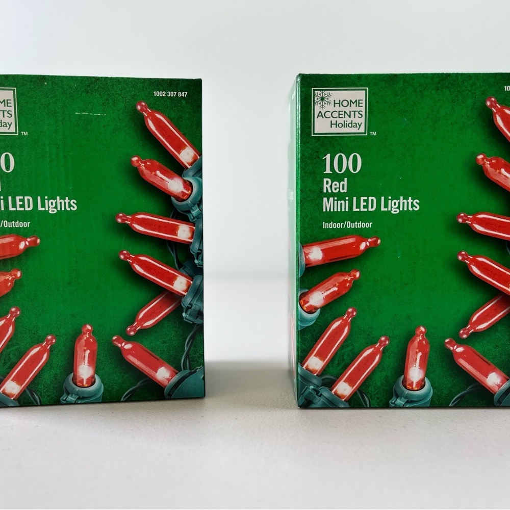 Red LED String Lights-2 boxes NWT - Picture 1 of 4